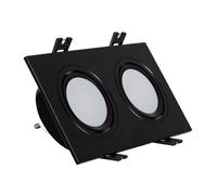 Spot Led Downlight Carré Inclinable Gu10 6w Coupe 75x150mm Pc No Flicker 4000k Noir Blanc Neutre
