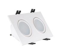 Ledkia Spot Carré Inclinable GU10 - Blanc