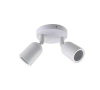 Spot LED en Saillie Double Orientable BLANC pour Ampoule GU10