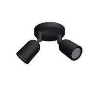 Spot LED en Saillie Double Orientable NOIR pour Ampoule GU10