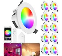 Spot LED encastrable au plafond 10 pièces RGBIC WiFi 230V