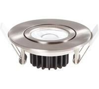 Spot LED encastrable au plafond LB22 EDOS, plat et orientable. Finition nickel bruni. 520 lm, 3000 K. 7008117