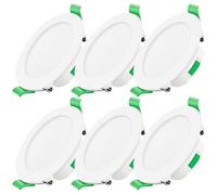 Spot LED encastrable dimmable - ZOR® - 230V - 7W - Étanche IP44 - Réglable - Lot de 6 - Rond - Classe énergétique D