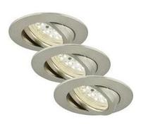 Spot LED encastrable LED intégrée Briloner 7232-032 blanc chaud 16.5 W nickel (mat) set de 3 nickel (mat) G