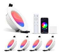 Spot LED encastrable multicolore - CACTOSE - RGBW - Connecté Alexa - Wi-Fi et Bluetooth - Dimmable - 2700K-6000K - 7W