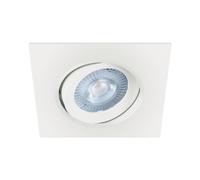 Spot LED Encastrable Orientable 5W Carré Blanc SMD - Blanc Neutre 4000K - 5500K