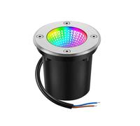 Spot LED encastrable RGB étanche IP67, 6 W, 12-24 V, borniers inclus, lot de 4 pour extérieur et paysager