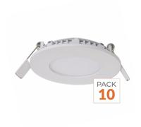 Spot LED Encastrable Rond BLANC 12W - Pack de 10 - Blanc Froid 6000K - 8000K