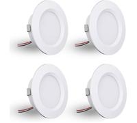 Spot LED Encastrable Spot led 12V Dimmable 3W spot encastrable extra Plat 14mm IP44 spot salle de bain Trou 55mm spots de fiche 3