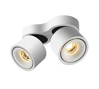 Spot Led Encastré Au Plafond, Luminaire Directionnel À 2 Lumières Sur Rail, Spots Encastrés En Alumimoulé Sous Pression, Lampes D'Accentuation Pour Cuisine, Salle À Manger, Bureau, Dressing/Blanc - 40