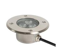 Spot LED Encastré Extérieur Ip68 Corps en Acier Inoxydable étanche Utilisé pour Trottoir Extérieur, Terrasse, Jardin, Parc, Red, 3w(AC24v)