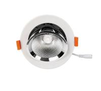 Spot LED Escargot Encastrable Orientable COB 10W 1000lm 23° - Blanc Chaud 2300K - 3500K