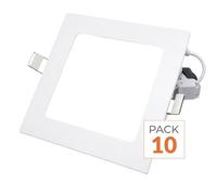 Spot LED Extra Plat Carré 24W Blanc - Pack de 10 - Blanc Chaud 2300K - 3500K