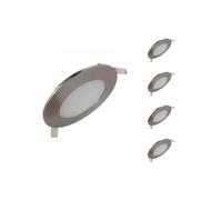 Spot LED Extra Plat Rond ALU 6W - Pack de 5 - Blanc Neutre 4000K - 5500K - SILAMP