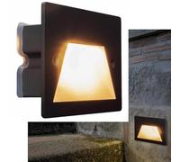 Spot LED IP65 LED 3 W encastré boîte 503 escaliers jardin avenue marches (3000 K, noir)