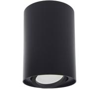 Maclean MCE422 B Plafonnier en aluminium orientable avec douille GU10 pour ampoules LED et halogènes jusqu'à 40 W Montage en saillie Noir