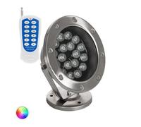 Spot Led Rgb Fixation Au Sol 12v 18w Submersible Ip68 Rgb