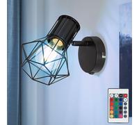 Lampe spot murale lampe spot de salon réglable DIMMABLE dans un ensemble comprenant des ampoules LED RGB