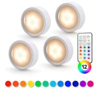 Spot LED S Fil Dimmable 4 Couleurs Lampe Plac a Pile avec Telecommande Eclairage Batterie Armoire Lumiere Cuisine 3 LAMPE A POSER