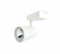 Spot LED sur Rail 30W 80° Monophasé BLANC - Blanc Chaud 2300K - 3500K