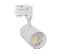Spot LED sur Rail Triphasé 30W Dimmable Mallet Blanc 4000K Blanc neutre | Dimmable | No Flicker UGR 15 | Aluminium Résistant | Orientable | Blanc Neutre 4000K