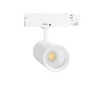 Spot LED sur Rail Triphasé 40W Carlo Blanc 2700K Blanc chaud