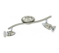 Spot MAGNUM-LED 2 ampoules nickel satiné Multicolore G