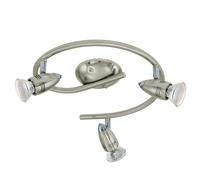 Spot MAGNUM-LED GU10 3X2,8W en acier nickel mat et chrome 255x0x295mm