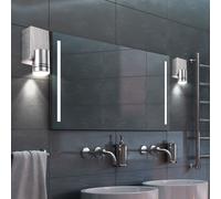 Applique murale aluminium couloir applique murale argent spot mural salon, aluminium brossé, LED 1W 80Lm blanc chaud, lot de 2