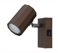 Spot mural applique applique lampe de chambre orientable bronze H 14 cm