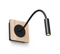 Spot Mural Led Mood Avec Bras Liseuse Mobile Noir
