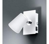 Trio-Leuchten Applique murale LED Narcos – tête pivotante, nickel mat/chromé – Blanc