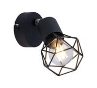 Spot mural salon spot cage grille lampe noir réglable dans un ensemble comprenant des ampoules LED
