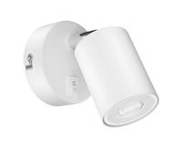 Spot mural WAIKA à une flamme avec interrupteur GU10 blanc mat incl. 535lm LED