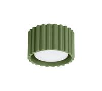 Spot plafond AURA rond strié vert olive 6cm GX53 Sollux
