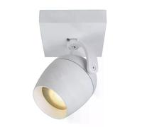 Spot plafond carré blanc orientable IP44 GU10 50W Lucide