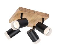 Spot plafond ch?ne/noir nordique 4xGU10 Toras Rabalux
