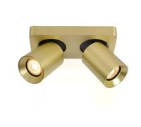 Spot plafond double orientable doré GU10 Nigel Lucide