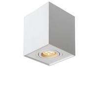 Spot plafond Lucide Tube carré blanc aluminium GU10 50W