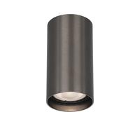 Spot plafond moderne brun tube 10cm GU10 Lopus Italux