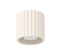 Spot plafond moderne cannelé rond beige 10cm GU10 10W