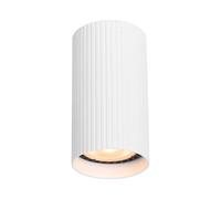 Spot plafond tube rond blanc 10 cm GU10 10W Italux