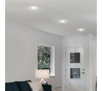 Spot encastrable rond Set de lampes encastrées Plafonniers Lampes encastrées orientables, métal fer brossé, LED 8W 430Lm, D 8,3 cm, 3 pièces