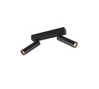 Spot plafonnier LED noir 2 lumi?res dimmable CCT 11W 2300-4000K