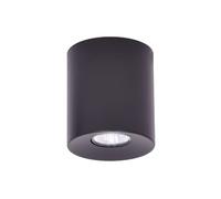 Spot plafonnier tube noir métal Kaja HORN GU10, 1 point