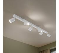 Spot pour plafond Top, blanc, 127 cm, à 6 lampes, métal, GU10 NEX TK Lighting, dimmable, blanc, Salon / Salle à manger, Métal, Moderne, Projecteur halogène