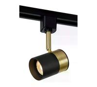 Spot rail tube orientable noir/or Lucide Track GU10 5W