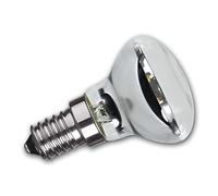 Spot réflecteur LED E14 R39, 2,8W, blanc chaud, 150lm, 230V, angle de faisceau 180°, corps en verre clair, LED à filament, dimmable