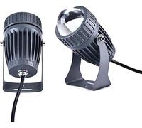 Spot rotatif à faisceau LED - étroit à longue portée, pour extérieur de 10 W, réflecteur IP65, lampe murale extérieure imperméable pour bain mural, éclairage de paysage, jaune DC 12 V