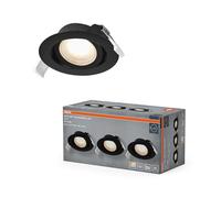 Spot Set Spot LED encastrable CCT réglable noir, lot de 3 spots de plafond | Spot Set Recess CCT, Spot lights and ceiling spots, Noir, 90 mm dia, 25000 h, pack de 3